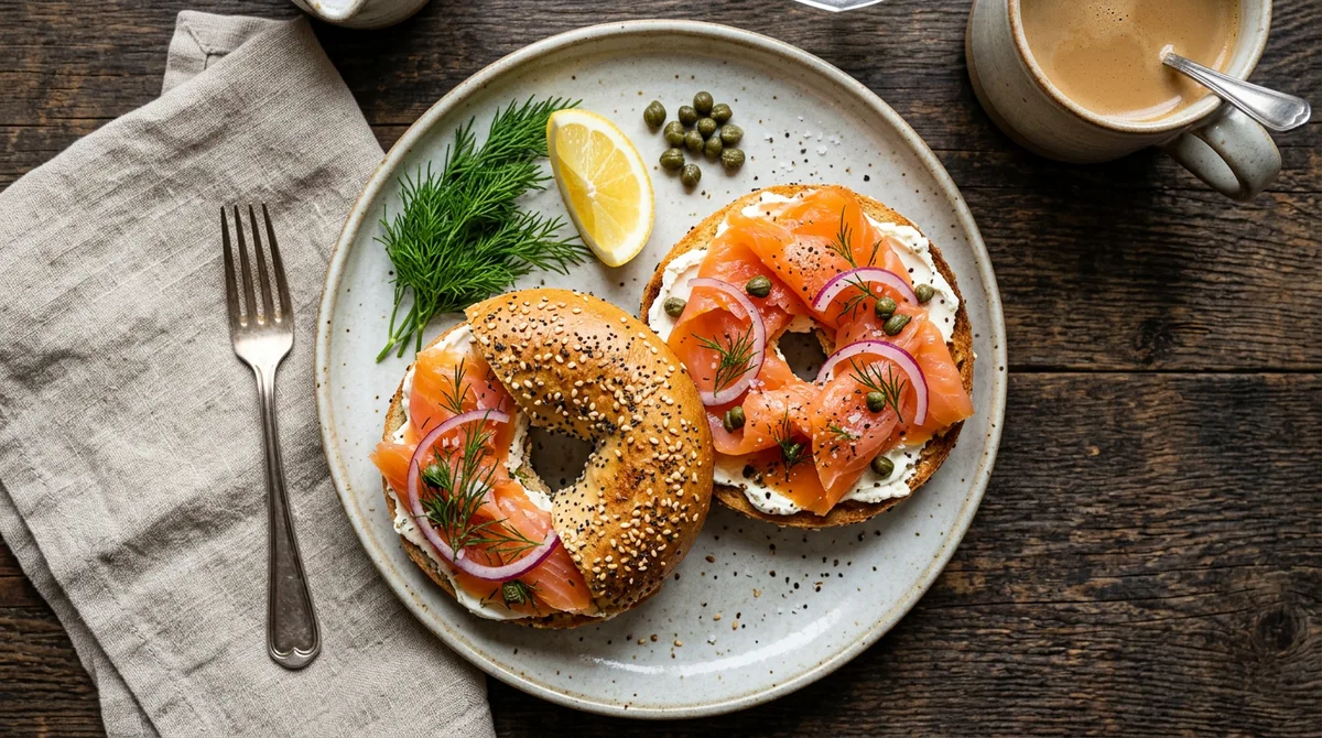 Cannabis Bagel with Smoked Salmon