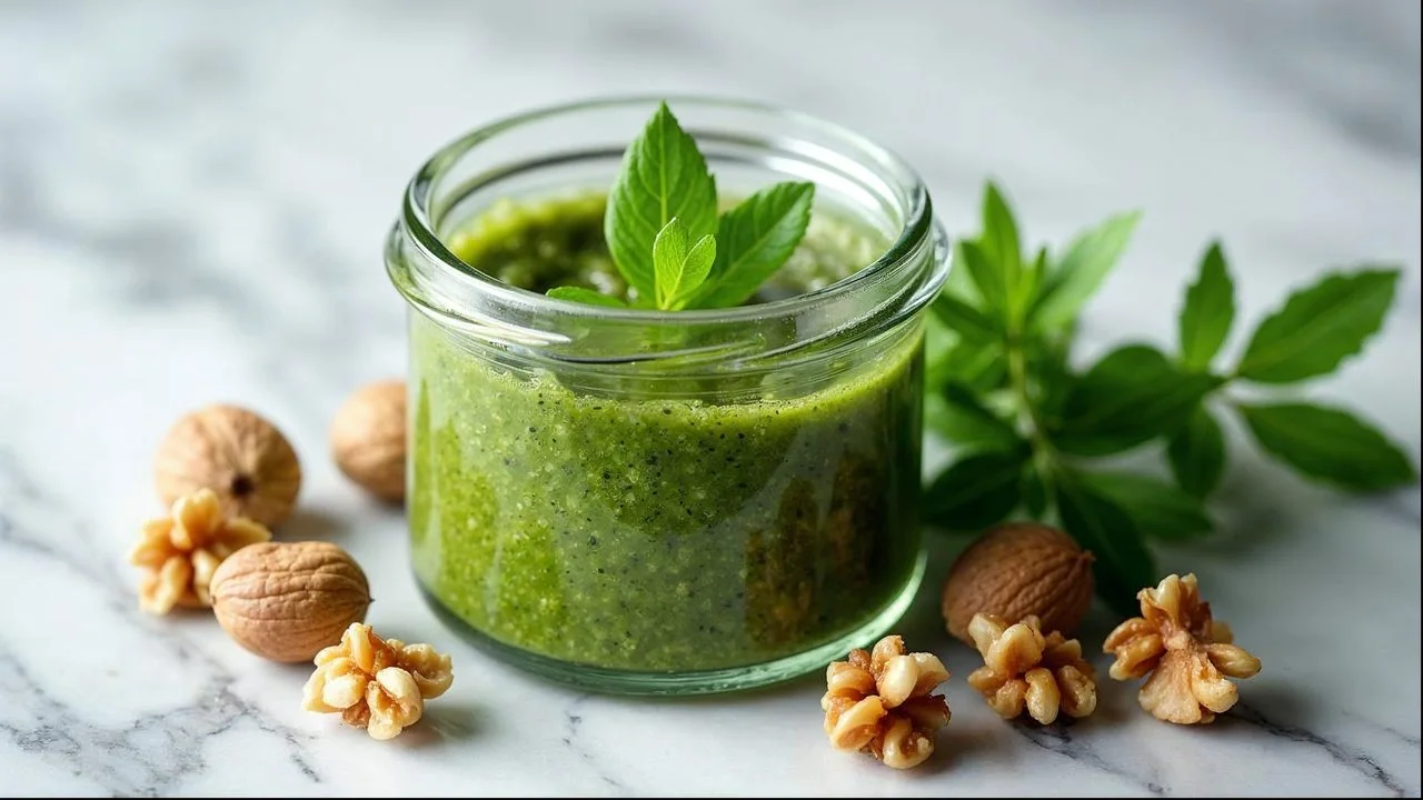 Cannabis Walnut-Parsley Pesto