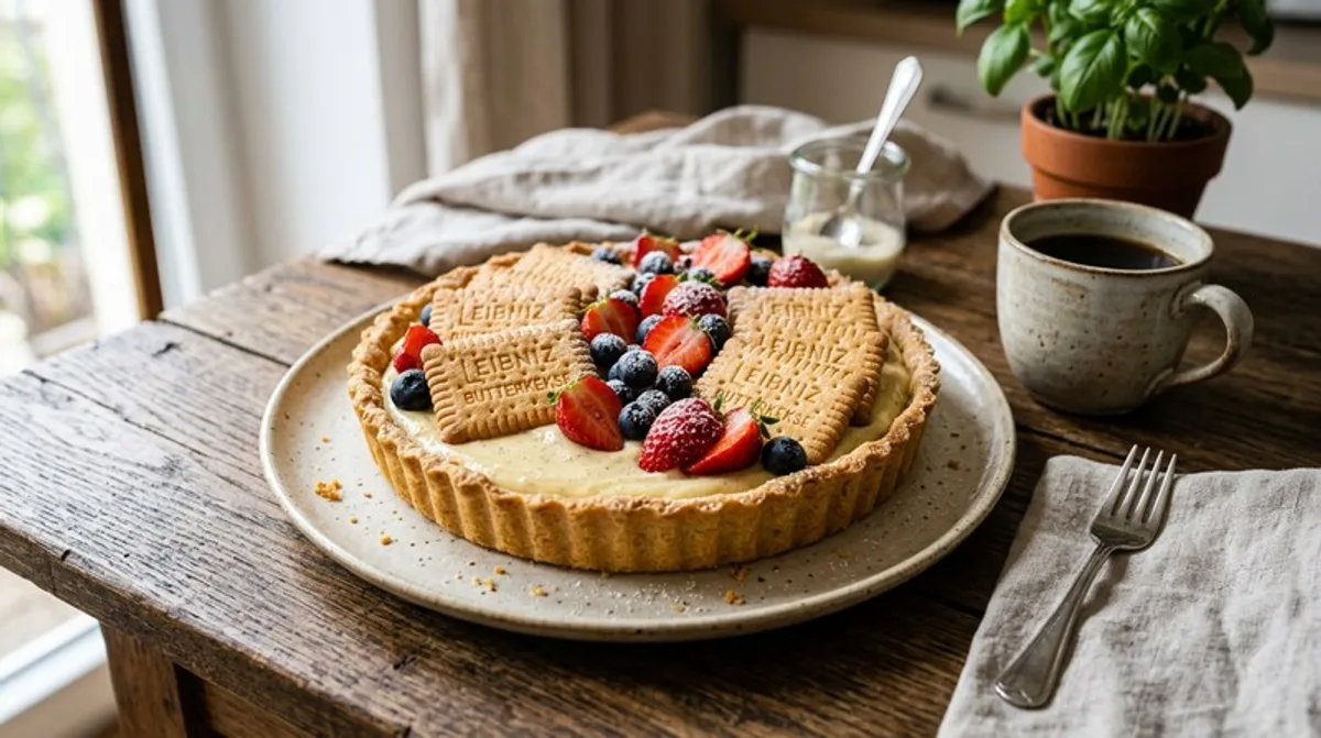 Cannabis Leibniz Butter Cookies Tart