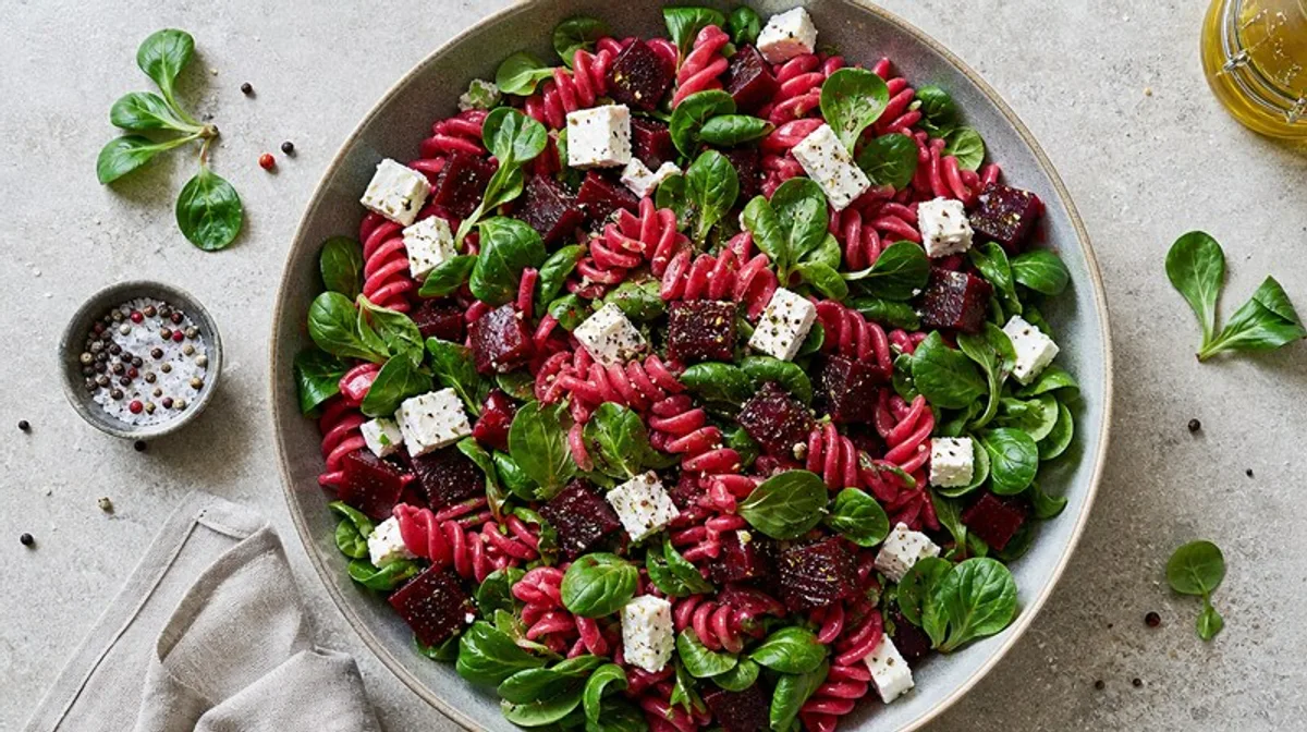 Cannabis Pasta Salad with Beetroot