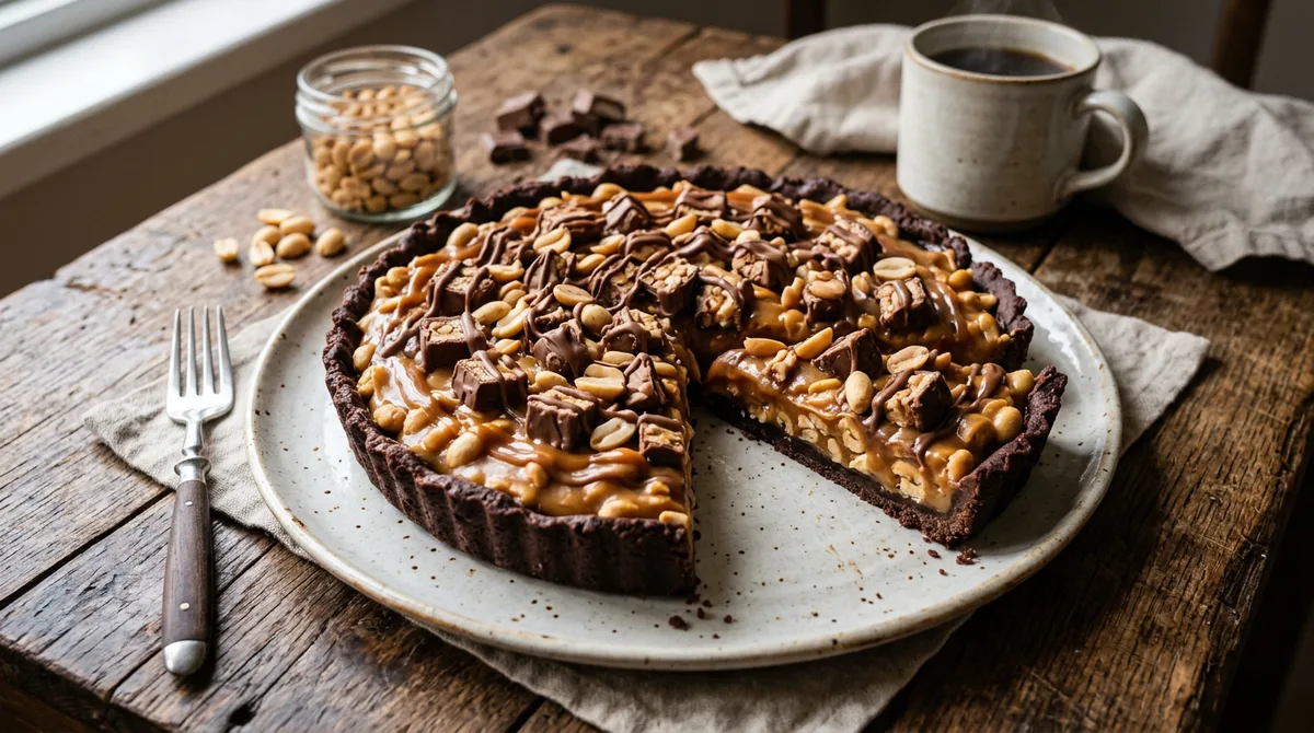 Cannabis Snickers Tart — Caramel Peanut Chocolate
