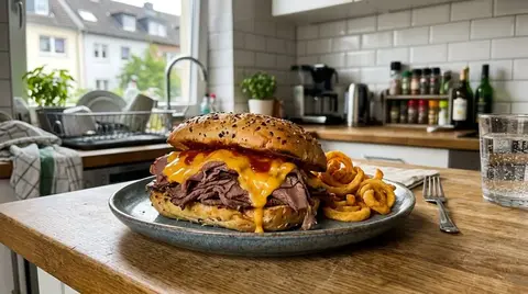 Cannabis Beef and Cheddar Sandwich
