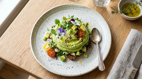 Cannabis Avocado Toast with Fried Egg and Chili