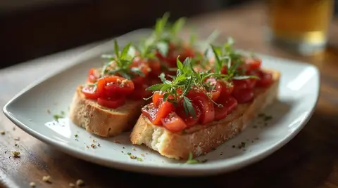 Cannabis Tomato Bruschetta