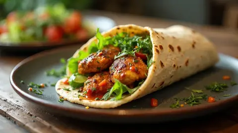 Cannabis Chicken Tikka Wrap