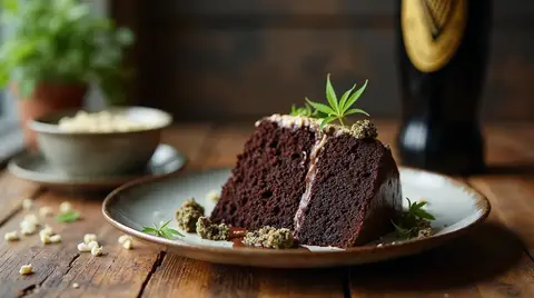 Cannabis Guinness Chocolate Cake