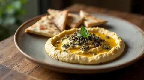 Cannabis Hummus with Pita
