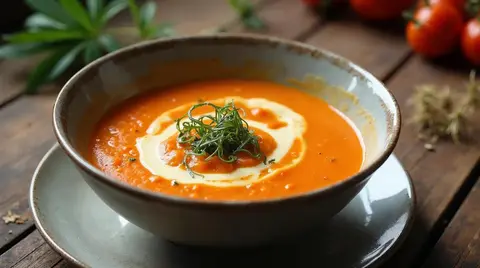 Cannabis Paprika Cream Soup