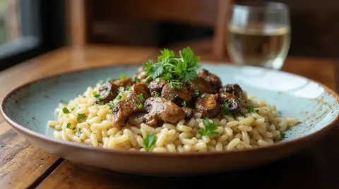 Cannabis Mushroom Risotto