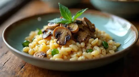 Cannabis Mushroom Risotto