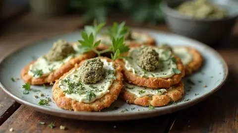 Cannabis Wasa Crispbread with Herb Cream Cheese