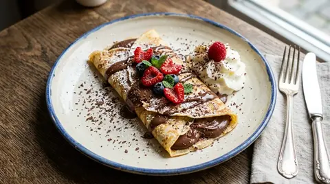 Cannabis Crepes with Chocolate Cream