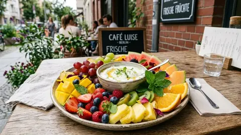 Fruit Platter with Yogurt Cannabis