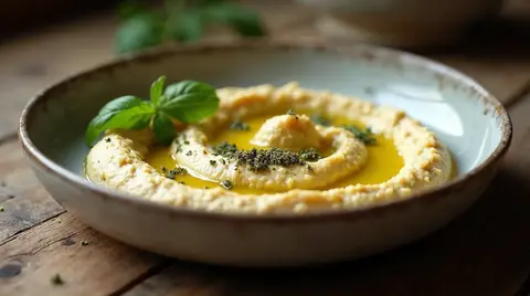 Hummus with Hemp Oil
