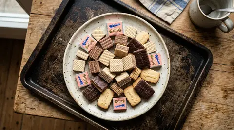 Cannabis Manner Schnitten — Viennese Wafer Cookie