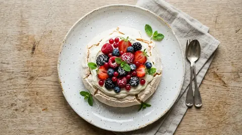 Cannabis Pavlova with Berries